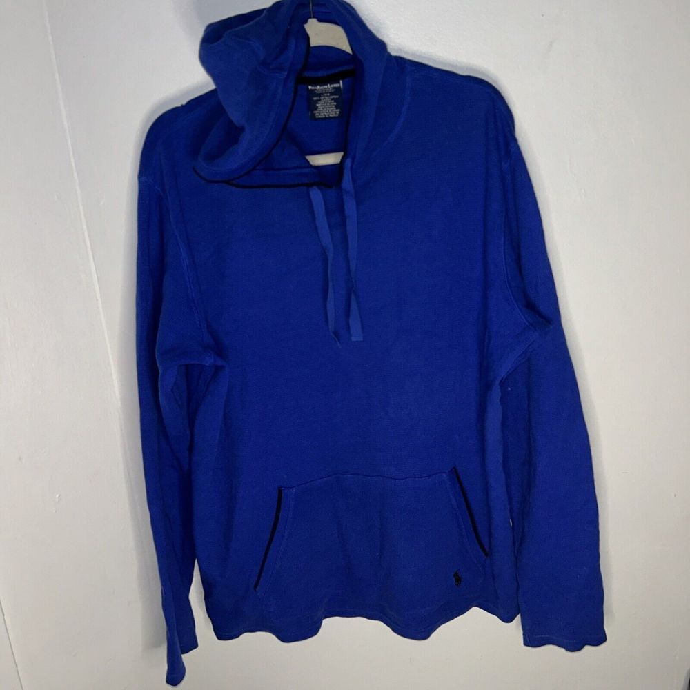 Men's Polo Ralph Lauren Sleepwear Waffle Knit Hoodie Thermal Size Medium (L)